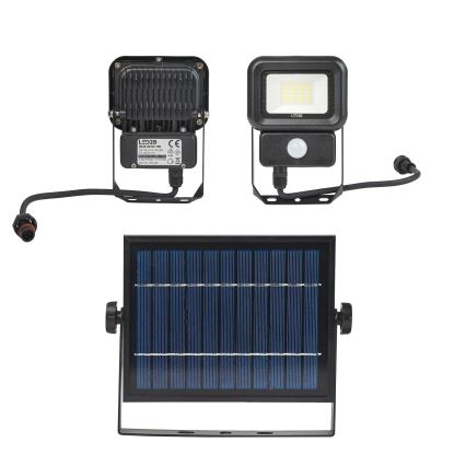 LED Venkovní solární reflektor se senzorem LED/10W/3,7V 6500K IP65 2200 mAh