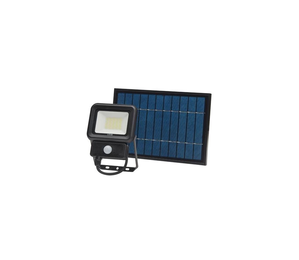  LED Venkovní solární reflektor se senzorem LED/20W/3,7V 6500K IP65 