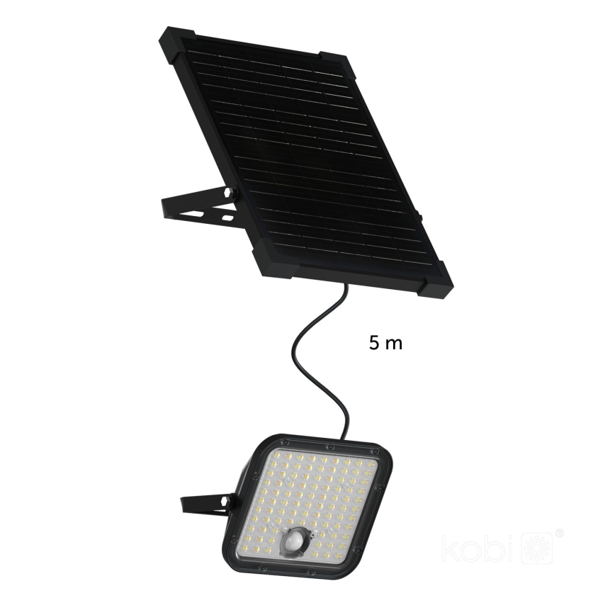 LED Venkovní solární reflektor se senzorem LED/30W/6,4V IP65 3000/4000K 6000 mAh + dálkové ovládání
