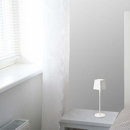 LED Venkovní stmívatelná dotyková dobíjecí stolní lampa LED/2W/5V 4400 mAh IP54 bílá