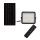 LED Venkovní stmívatelný solární reflektor LED/10W/3,2V IP65 6400K 6000 mAh černá + dálkové ovládání