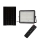 LED Venkovní stmívatelný solární reflektor LED/15W/3,2V IP65 4000K 12000 mAh černá + dálkové ovládání