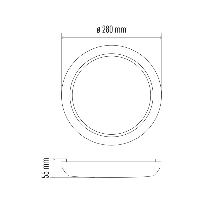 LED Venkovní stropní svítidlo DORI LED/24W/230V IP54 kulaté