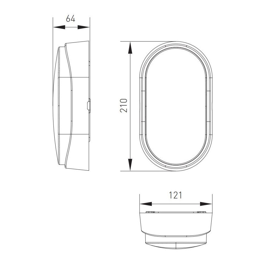 LED Venkovní stropní svítidlo LED/12W/230V 3000/4000/6500K IP65 bílá
