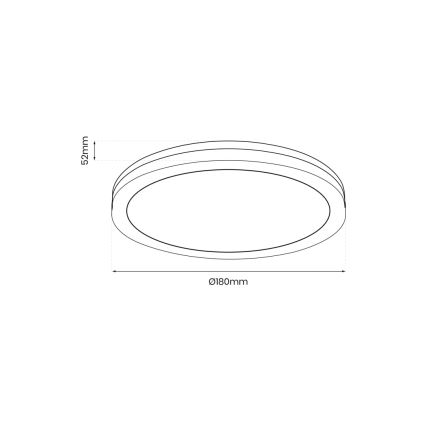 LED Venkovní stropní svítidlo MARLON LED/12W/230V 4000K IP54 černá