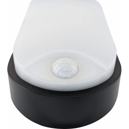 LED Venkovní stropní svítidlo se senzorem LED/14W/230V IP54 černá