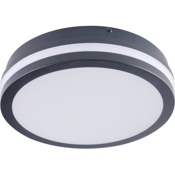 LED Venkovní stropní svítidlo se senzorem pohybu BENO LED/12/18W/230V 3000/3500/4000K IP65 antracit kulatý