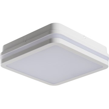 LED Venkovní stropní svítidlo se senzorem pohybu BENO LED/12/18W/230V 3000/3500/4000K IP65 bílá hranatý