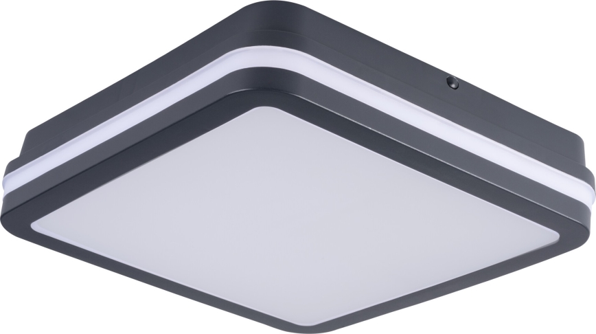 LED Venkovní stropní svítidlo se senzorem pohybu BENO LED/24/30W/230V 3000/3500/4000K IP65 antracit hranatý