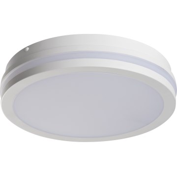 LED Venkovní stropní svítidlo se senzorem pohybu BENO LED/24/30W/230V 3000/3500/4000K IP65 bílá kulatý