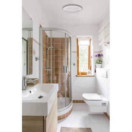 LED Venkovní stropní svítidlo se senzorem RENO LED/16W/230V IP66 bílá
