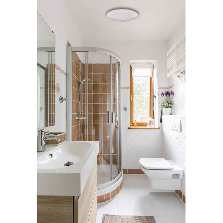 LED Venkovní stropní svítidlo se senzorem RENO LED/16W/230V IP66 bílá