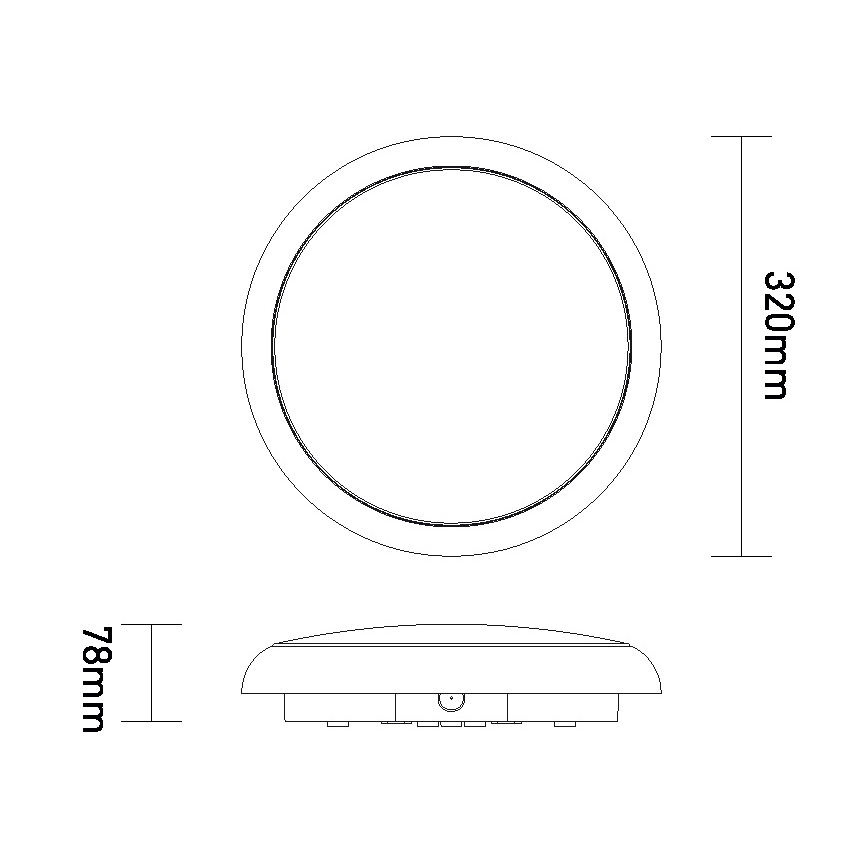 LED Stmívatelné venkovní stropní svítidlo STROPY LED/12W/15W/18W/22W/230V 3000/4000/6000K IP65