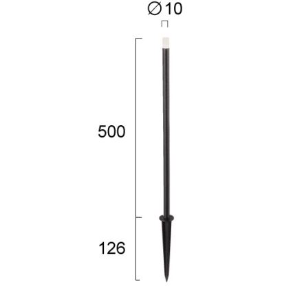 LED Venkovní svítidlo BAR LED/1W/24V IP65 černá