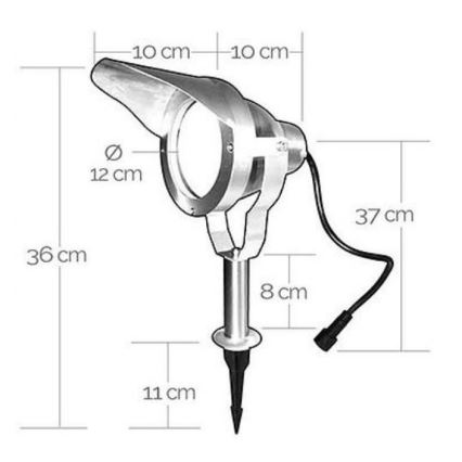 LED Venkovní svítidlo EASY CONNECT 1xGU10/10W/230V IP67 matný chrom