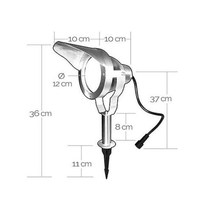 LED Venkovní svítidlo EASY CONNECT 1xGU10/10W/230V IP67 matný chrom