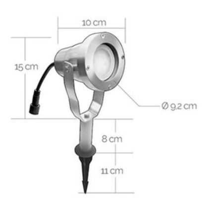 LED Venkovní svítidlo EASY CONNECT 1xGU10/4W/230V IP67 matný chrom