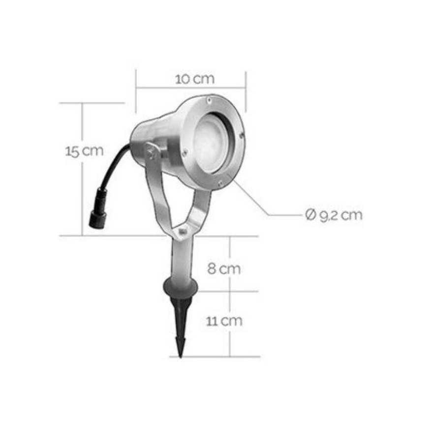 LED Venkovní svítidlo EASY CONNECT 1xGU10/4W/230V IP67 matný chrom