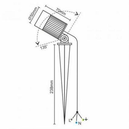 LED Venkovní svítidlo LED/7W/85-264V IP67