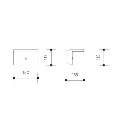 LED Venkovní nástěnné svítidlo se senzorem NATURA LED/12W/230V 4000K IP54 hnědá/antracit