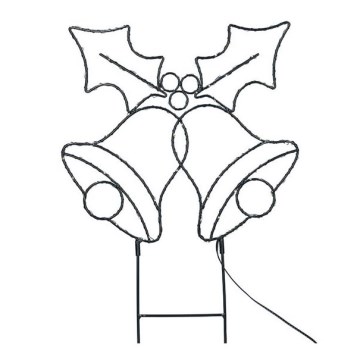 LED Venkovní vánoční dekorace 100xLED/3xAA IP44 teplá bílá zvonky