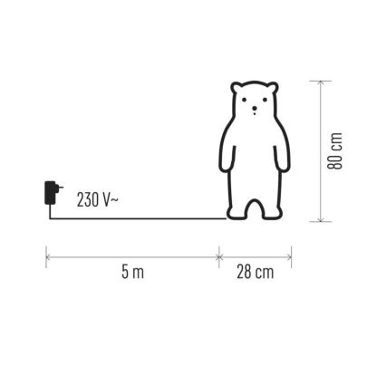 LED Venkovní vánoční dekorace 160xLED/2,8W/230V IP44 sněhulák