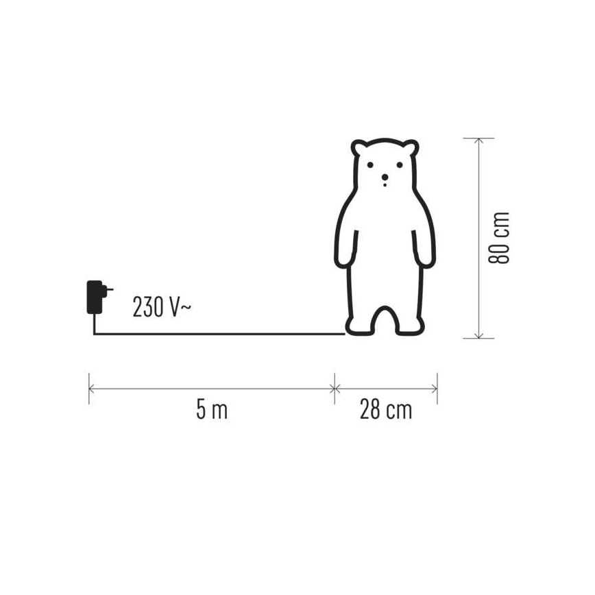 LED Venkovní vánoční dekorace 160xLED/2,8W/230V IP44 sněhulák