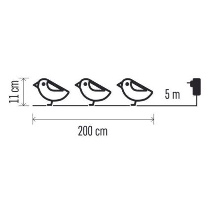 LED Venkovní vánoční dekorace 30xLED/1,5W/3/230V IP44 studená bílá