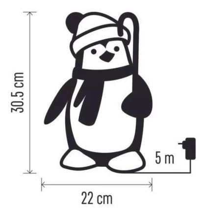 LED Venkovní vánoční dekorace 30xLED/2,25W/4,5/230V IP44 studená bílá