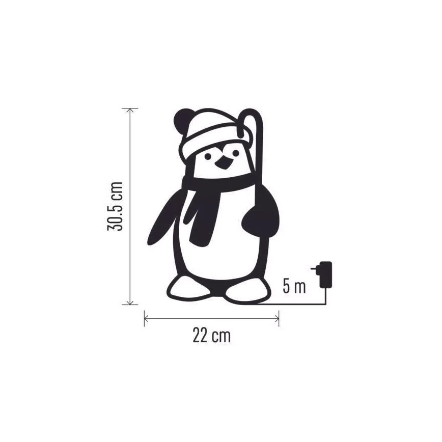 LED Venkovní vánoční dekorace 30xLED/2,25W/4,5/230V IP44 studená bílá