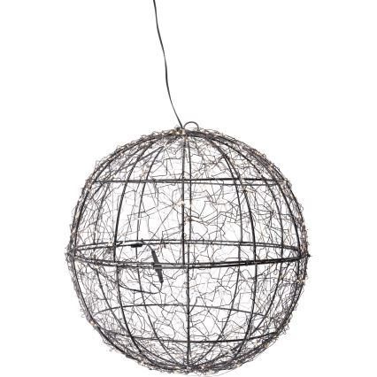LED Venkovní vánoční dekorace 500xLED/230V pr. 35 cm IP44 teplá bílá koule/černá