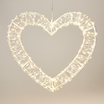 LED Venkovní vánoční dekorace 500xLED/6W/230V 36 cm IP44 teplá bílá srdce/bílá