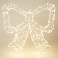 LED Venkovní vánoční dekorace 720xLED/6W/230V 46 cm IP44 teplá bílá mašle/bílá