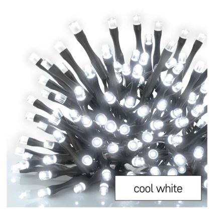 LED Venkovní vánoční řetěz 100xLED/1x2m IP44 studená bílá