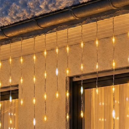 LED Venkovní vánoční řetěz 1200xLED/230V 25x0,56 m IP44 teplá bílá/studená bílá