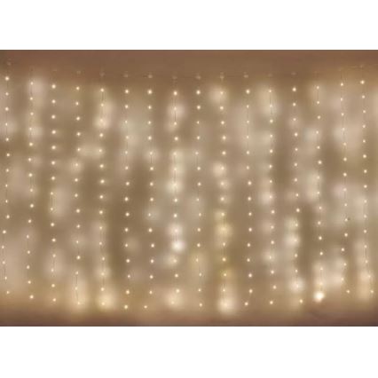 LED Venkovní vánoční řetěz 300xLED/8 funkcí 7,9 m IP44 teplá bílá