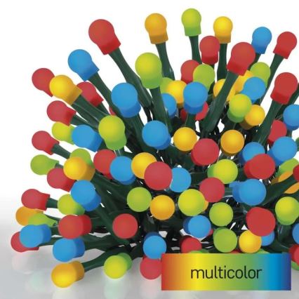 LED Venkovní vánoční řetěz 80xLED/8 funkcí 13m multicolor IP44