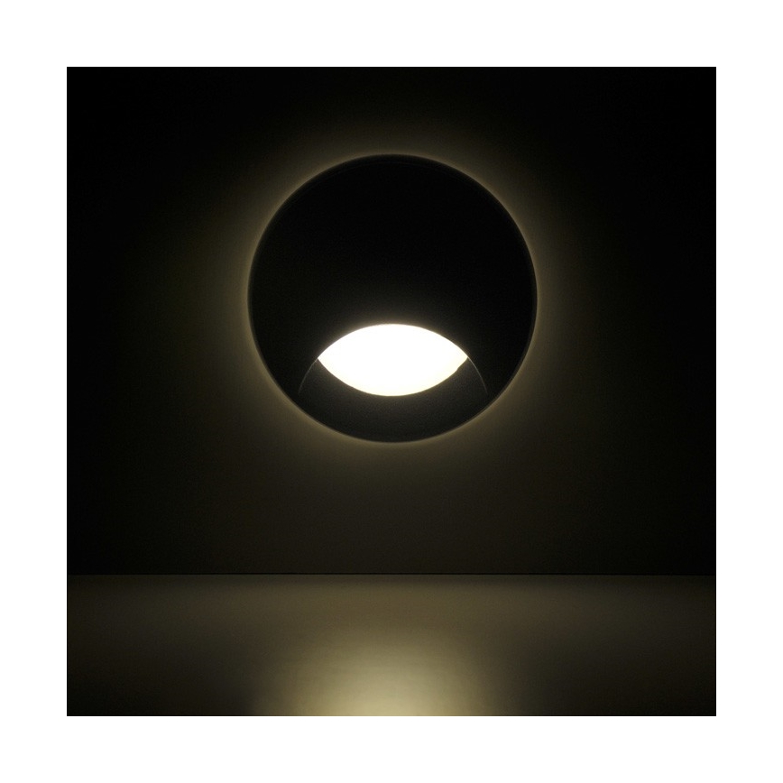 LED Venkovní zápustné schodišťové svítidlo Q1 LED/3W/230V IP44