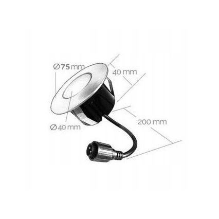 LED Venkovní zápustné svítidlo EASY CONNECT 1xGU10/2W/230V modrá IP67 kulatý