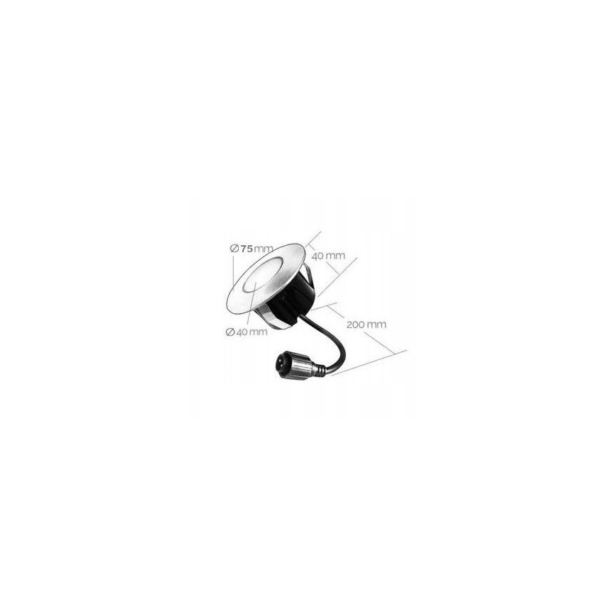 LED Venkovní zápustné svítidlo EASY CONNECT 1xGU10/2W/230V modrá IP67 kulatý