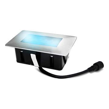 LED Venkovní zápustné svítidlo EASY CONNECT LED/2W/230V modrá IP67 obdélníkový