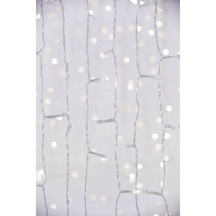 LED Venkovní  závěs CURTAIN 480xLED/8,4W/230V 3x3 m IP44 studená bílá