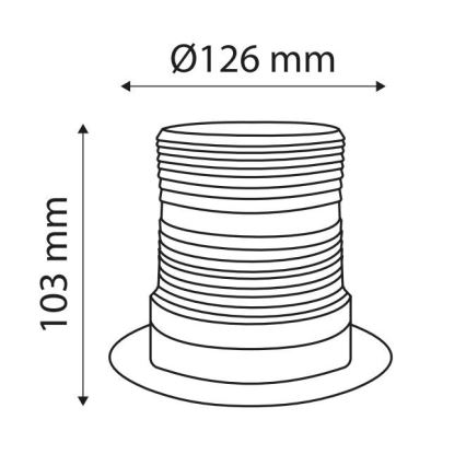 LED Výstražný maják na magnet LIGHT LED SMD 5730/12-24V