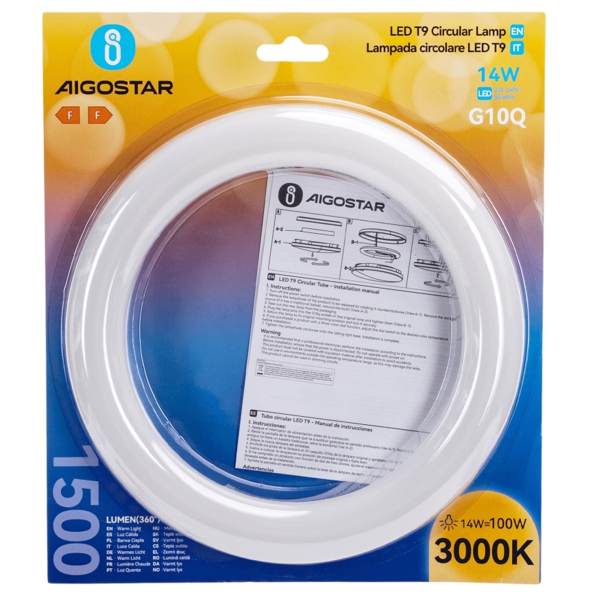 LED Zářivková trubice G10q/14W/230V 3000K - Aigostar