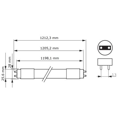 LED Zářivková trubice Philips MASTER T8 G13/16W/80V 6500K 120 cm