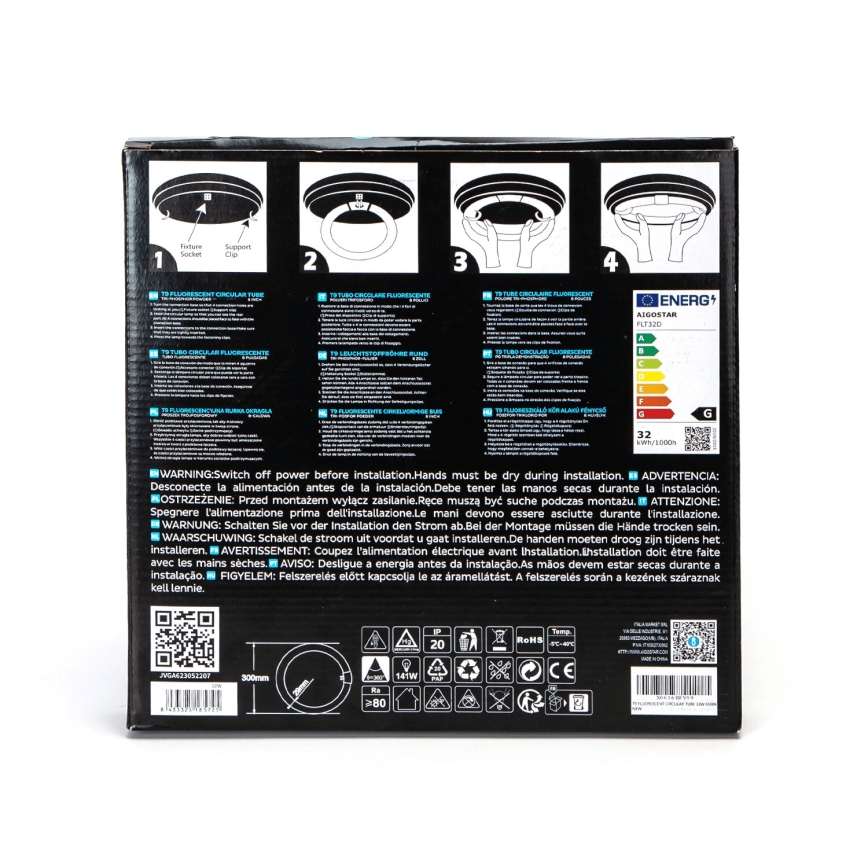 LED Zářivková trubice T9 G24q-1/32W/230V 6500K - Aigostar