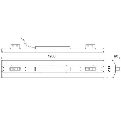 LED Zářivkové svítidlo High Bay LED/120W/230V 5000K 120 cm