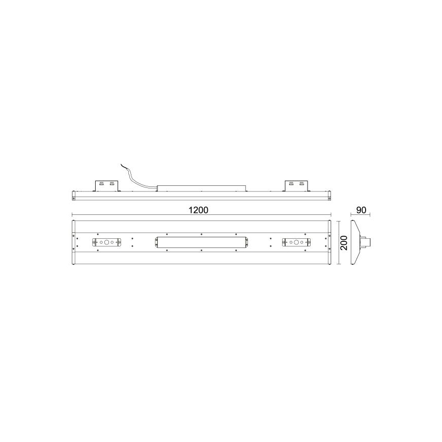LED Zářivkové svítidlo High Bay LED/120W/230V 5000K 120 cm