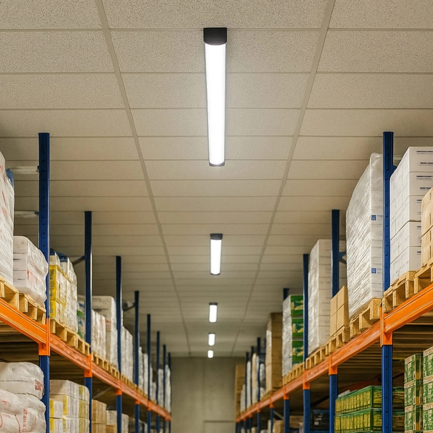 LED Zářivkové svítidlo LED/18W/230V 4000K 60 cm černá