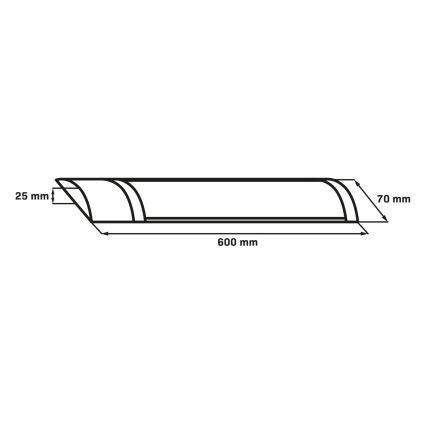 LED Zářivkové svítidlo LED/18W/230V 4000K 60 cm černá